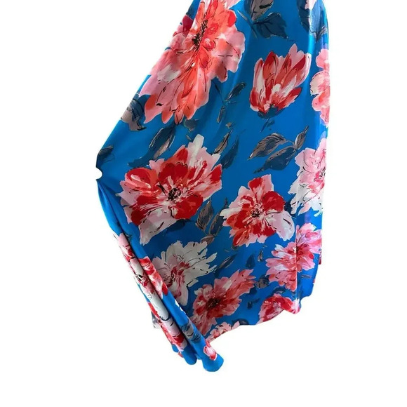 NWT Lulus Blue Floral A-Line Maxi Dress Size Small - Picture 3 of 10